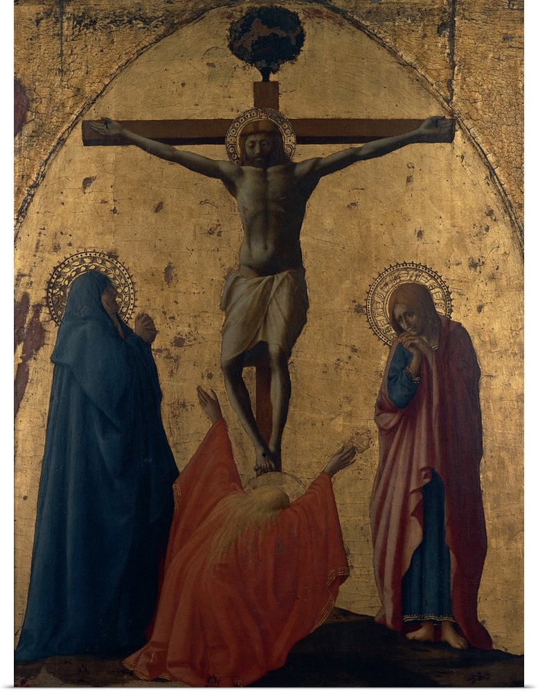 Tommaso di Ser Giovanni Cassai known as Masaccio, Crucifixion (from Pisa Polyptych), 1426, 15th Century, tempera and oil o...