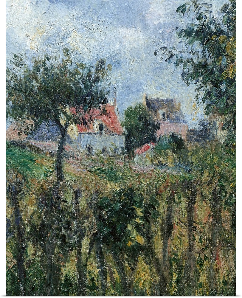 The Cutting of the Hedge, by Camille Pissarro, 1878, 19th Century, oil on canvas, cm 46,5 x 45,5 - Italy, Tuscany, Florenc...