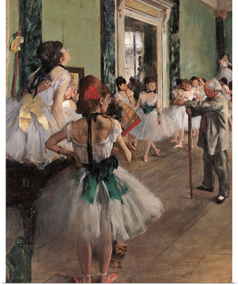 The Dance Class, by Edgar Degas, 1873, 19th Century, oil on canvas, cm 85 x 75 - France, Ile de France, Paris, Muse dOrsay...