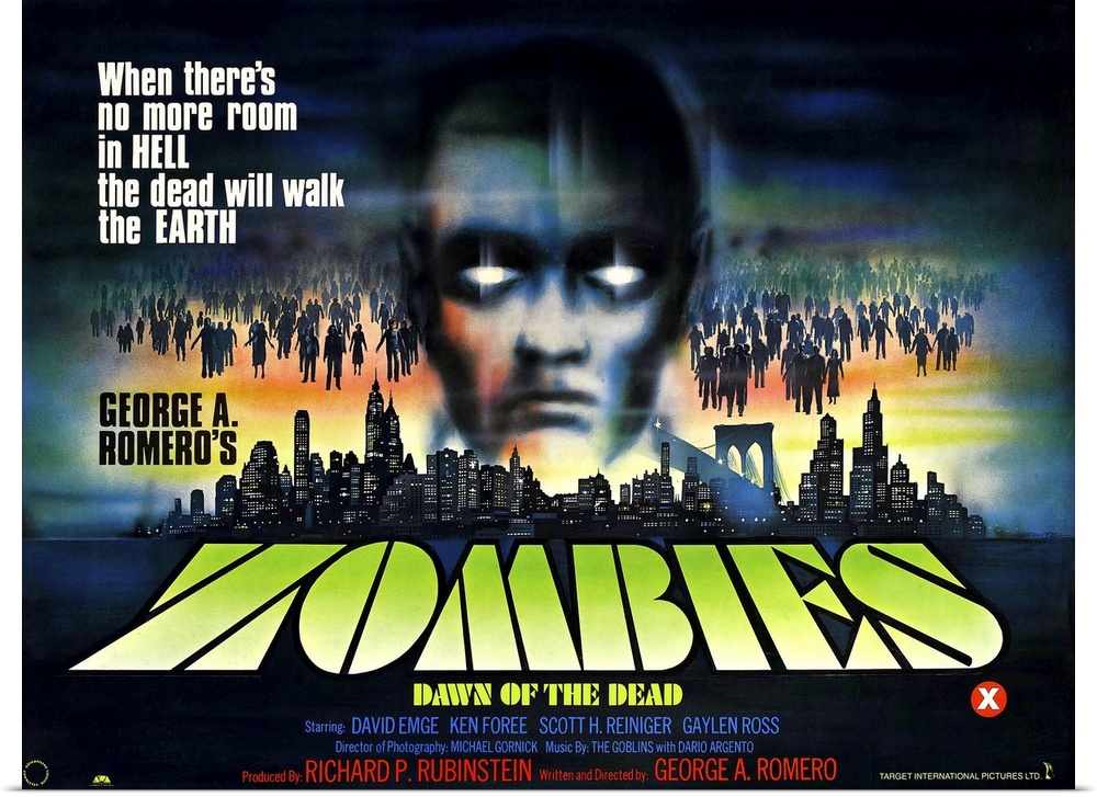 Dawn Of The Dead, (aka Zombies), Foreign Poster Art, 1978.
