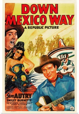 Down Mexico Way - Vintage Movie Poster