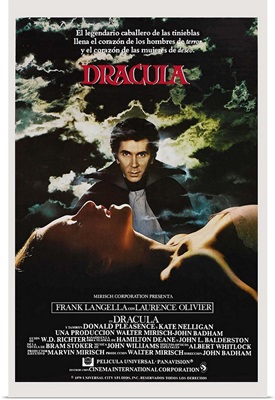 Dracula, Spanish Language Poster Art, Frank Langella, 1979