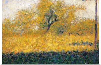 Edge of Wood, Springtime, by Georges Seurat, ca. 1882 - 1883. Musee d'Orsay, Paris