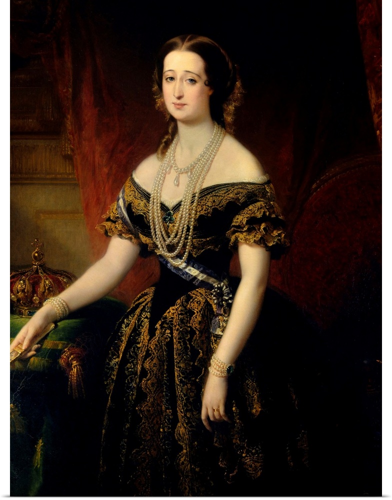 Edouard Louis Dubufe (1820-1883), French school. Portrait of empress Eugenia de Montijo (1826-1920), wife of Napoleon III....