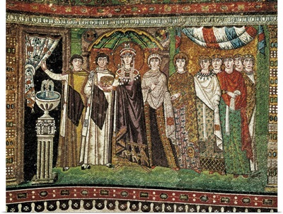 Empress Theodora and her court, early Byzantine art
