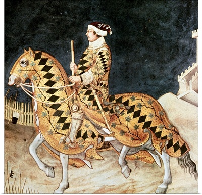 Equestrian portrait of Guidoriccio da Fogliano. 1328-30