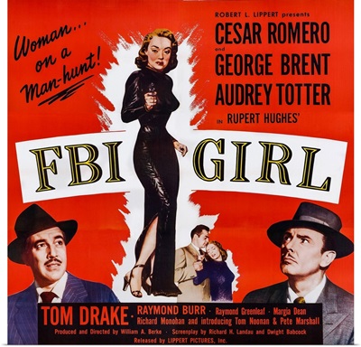 FBI Girl, Cesar Romero, Audrey Totter, George Brent, 1951