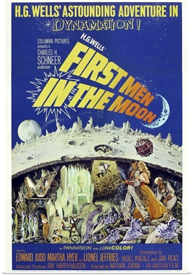 First Men In The Moon - Vintage Movie Poster