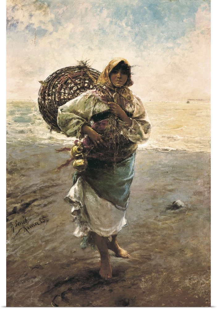 Fisherwoman by Rafael Senet y Perez