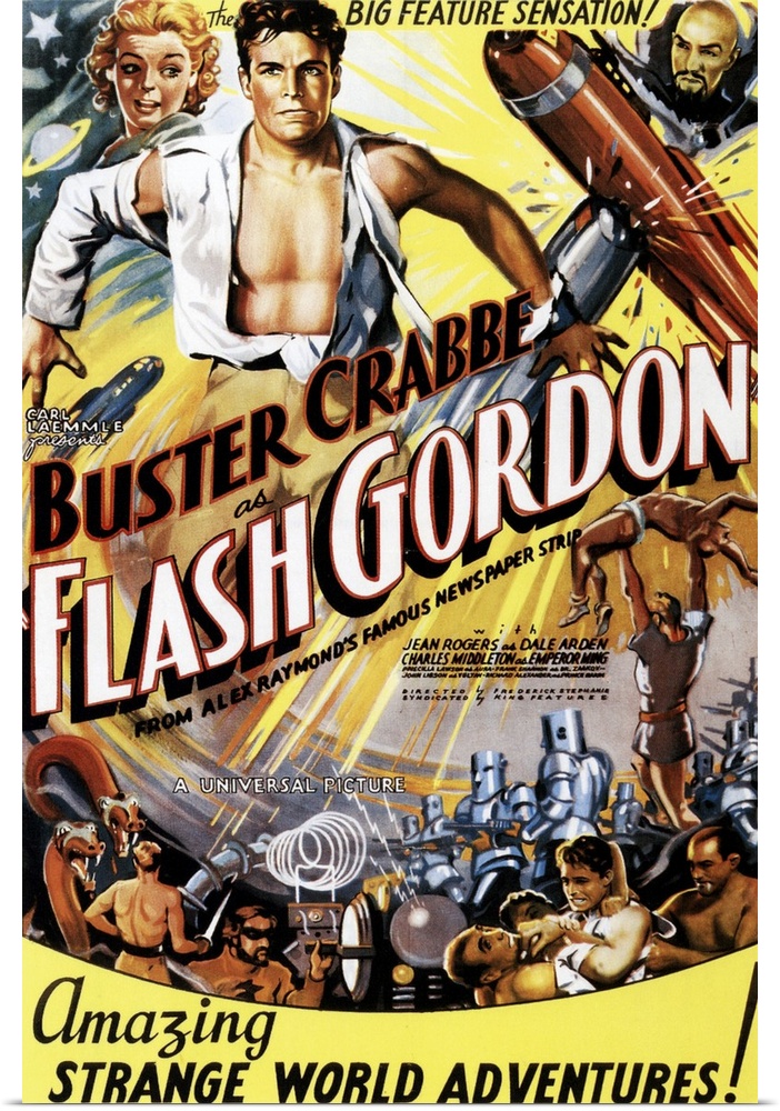 FLASH GORDON, Jean Rogers, Larry ''Buster'' Crabbe, Charles Middleton, 1936