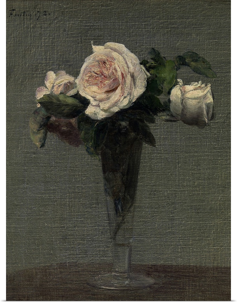 Henri Fantin-Latour (1836-1904), French School. Flowers. 1872. Oil on canvas