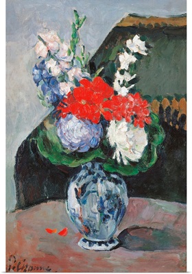 Flowers in a Small Delft Vase, by Paul Cezanne, ca. 1873. Musee d'Orsay, Paris, France