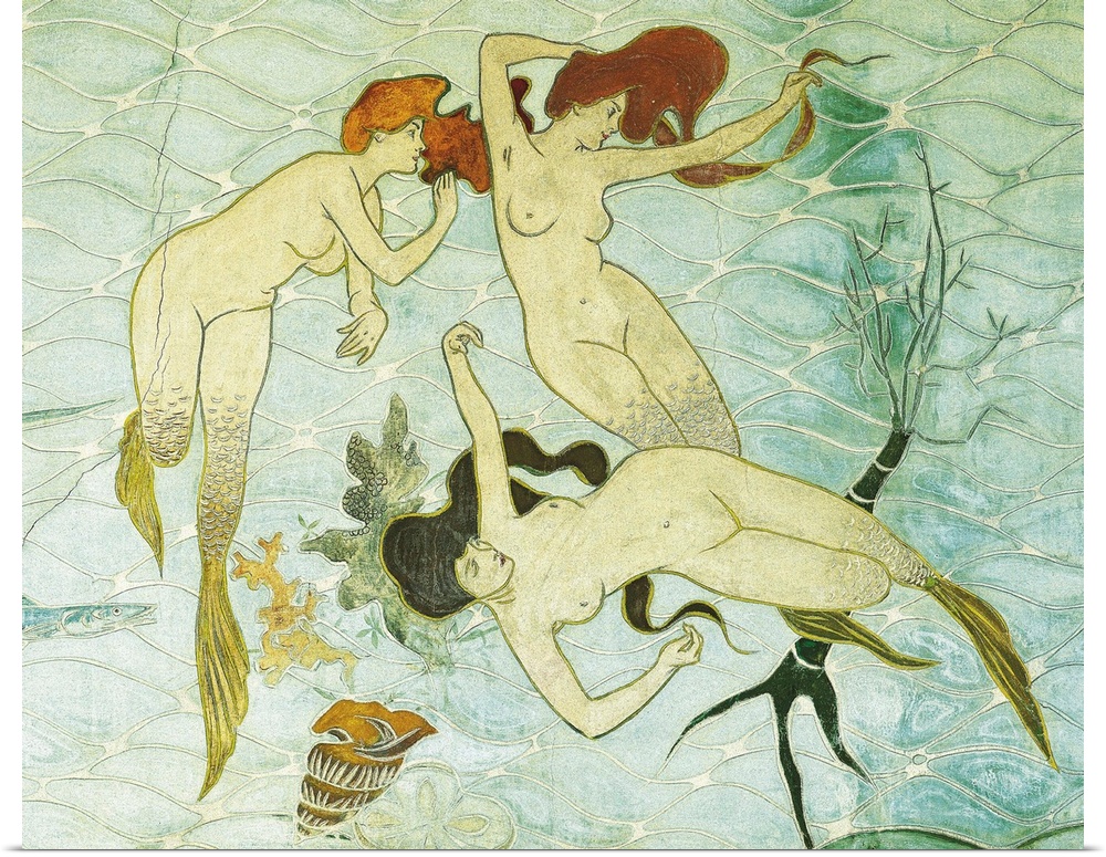 CASAS i CARBO, Ramon (1866-1932). Fonda Espana. Mermaid's Room. 1899. SPAIN. Barcelona. Fonda Espana. Modernism. Painting. -