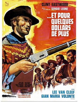 For A Few Dollars More, French Poster Art, 1965
