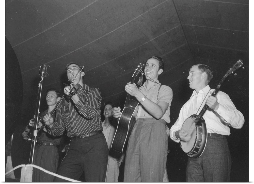 Four Musicians Performing At Mountain Musical Festival, Asheville, NC, 1930's