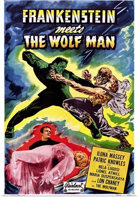Frankenstein Meets The Wolf Man - Vintage Movie Poster