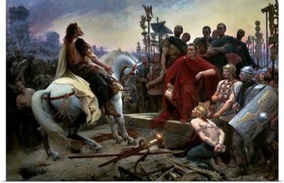 Gallic Chief Vercingetorix Throws his Sword at Feet of Julius Caesar, 46 BC