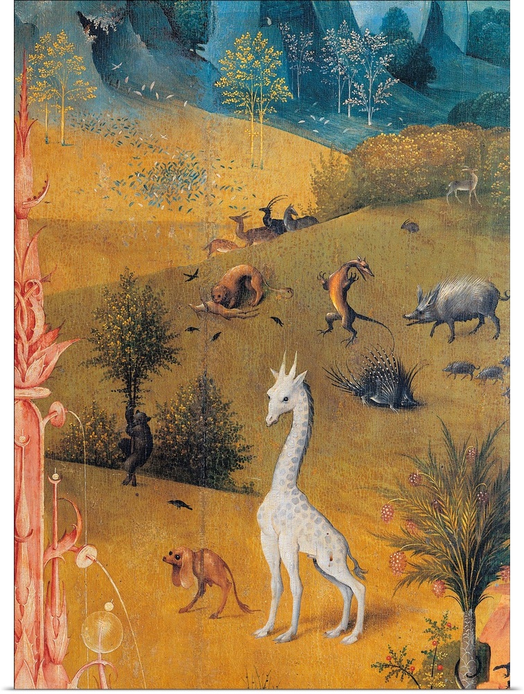Garden of Earthly Delights - The Earthly Paradise, by Van Aeken Joren Anthoniszoon known as Bosch Hieronymus, 16th Century...