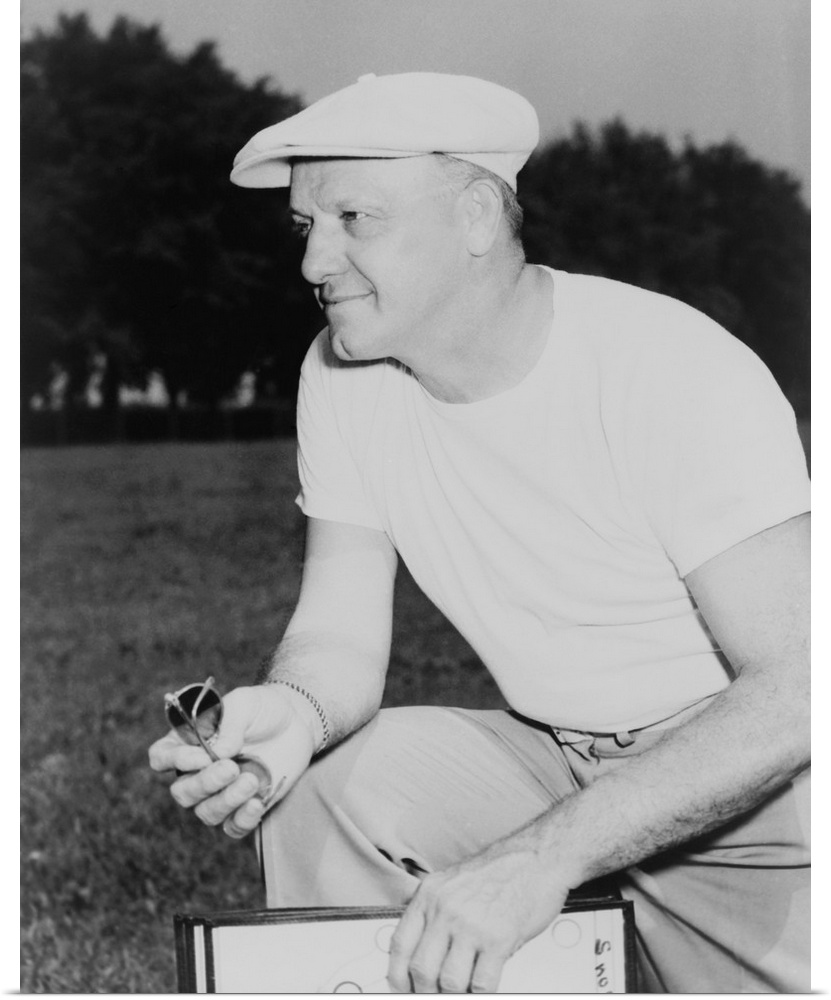 George Halas, founder and coach of the Chicago Bears in 1949. He was one of the original co-founders of the National Footb...