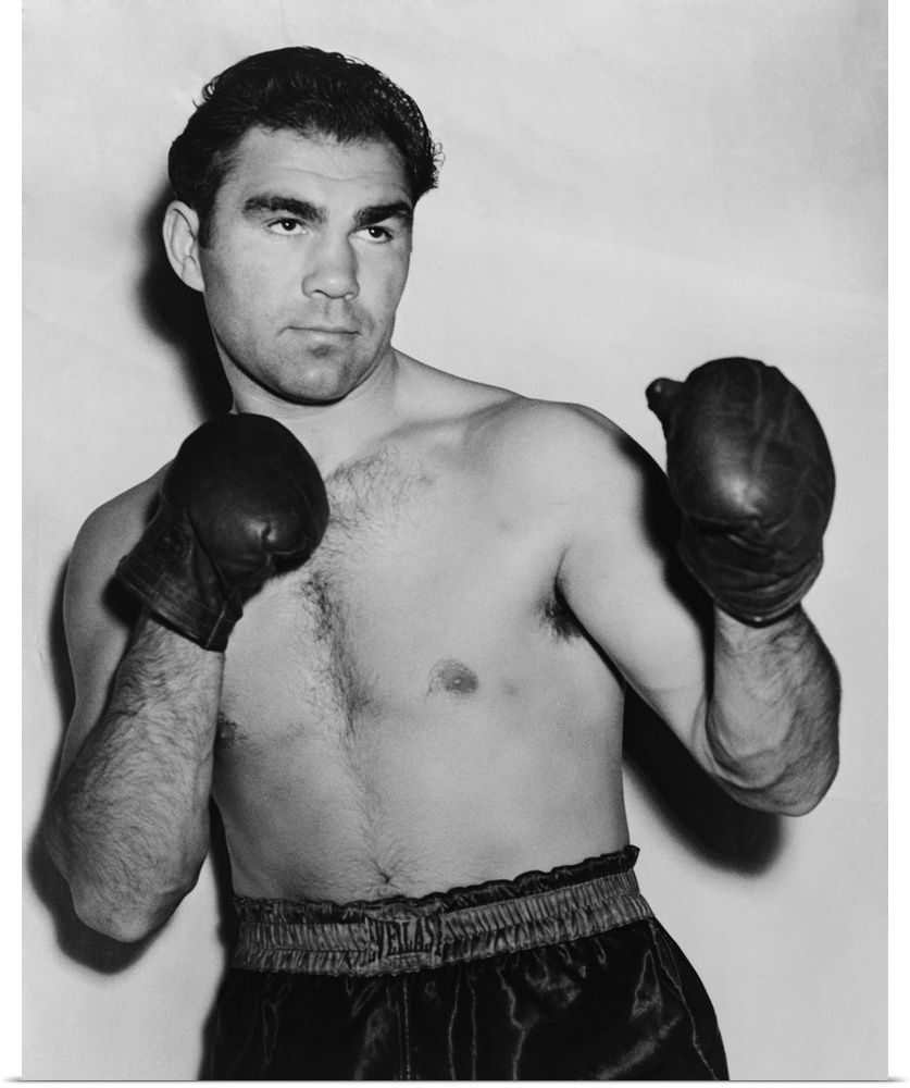 German boxer Max Schmeling in a boxing pose in 1938. On June 22, 1938 he lost in a rematch with American Joe Louis.