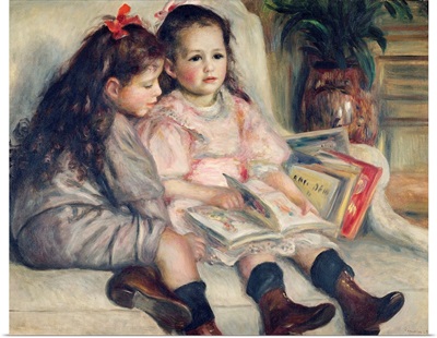 Girls Reading, By French Impressionist Pierre Auguste Renoir, c. 1880