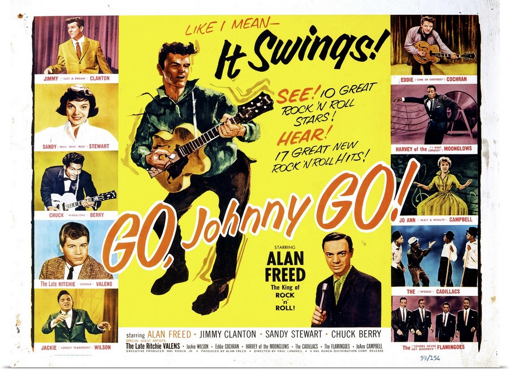 Go, Johnny, Go!, Jimmy Clanton, Sandy Stewart, Chuck Berry, Ritchie Valens, Jackie Wilson, Eddie Cochran, Harvey Fuqua, Jo...
