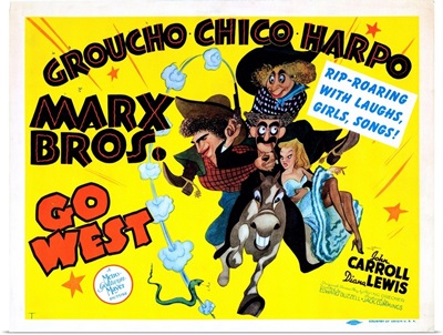 Go West, US Poster, The Marx Brothers, 1940