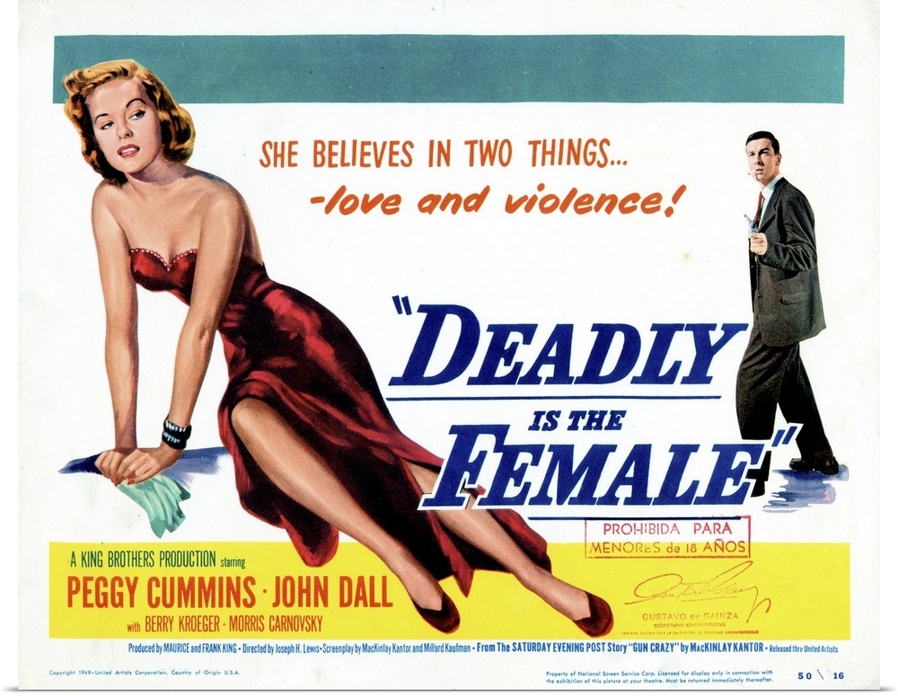 Gun Crazy, (aka Deadly Is The Female), Title Card, From Left: Peggy Cummins, John Dall, 1949.