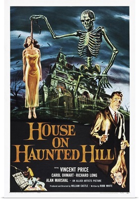 House On Haunted Hill - Vintage Movie Poster