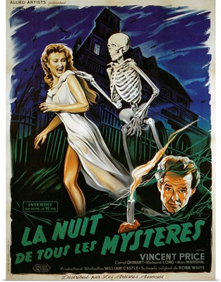 House On Haunted Hill - Vintage Movie Poster (French)