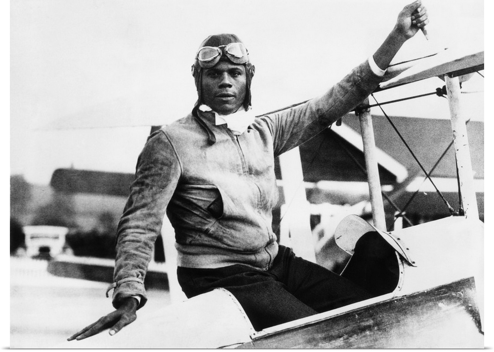 Hubert Julian at Abridge Aerodrome, in Essex, England. Aug. 30, 1934. He announced plans to enter London-Melbourne air rac...