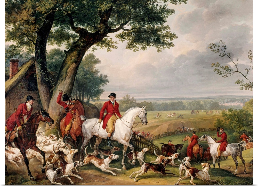 3842, Carle Vernet, French School. Hunting in Fontainebleau Forest. Gien, musee de la Chasse. C3842, Vernet Antoine Dit Ca...