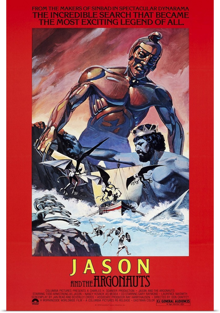 Retro poster artwork for the film Jason and the Argonauts.