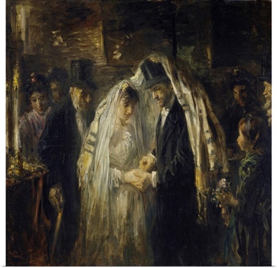 Jewish Wedding, by Jozef Israels, 1903, Dutch painting, oil on canvas