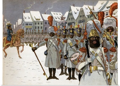 Joachim Murat Reviews a Company of Black Soldiers in Koenigsberg