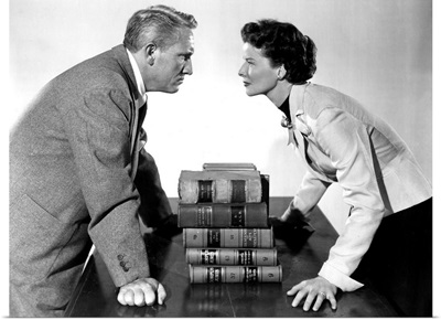 Katharine Hepburn and Spencer Tracy in Adam's Rib - Vintage Publicity Photo