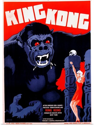 King Kong - Vintage Movie Poster (Danish)
