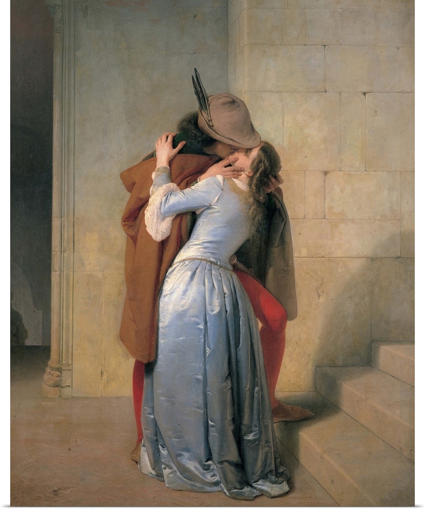 Hayez Francesco, The Kiss, 1859, 19th Century, oil on canvas, Italy, Lombardy, Milan, Brera Art Gallery (308890) Everett C...