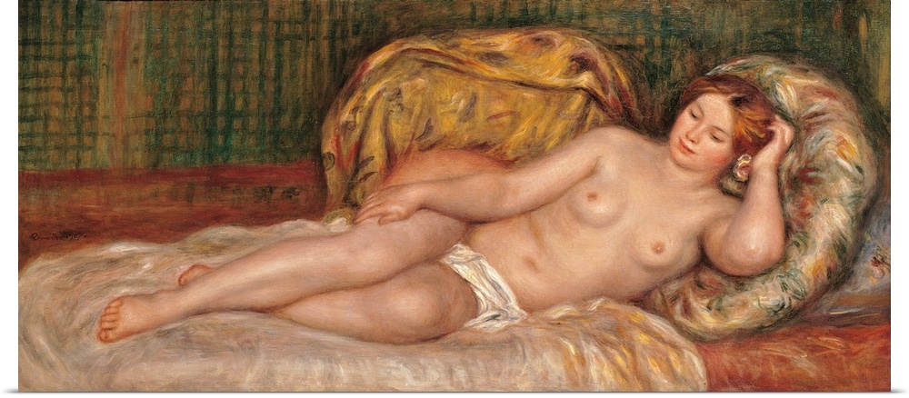 Large Nude, by Pierre-Auguste Renoir, 1907 about, 20th Century, oil on canvas, cm 70 x 155 - France, Ile de France, Paris,...