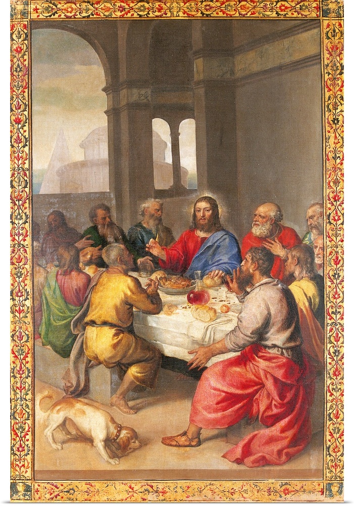 The Last Supper, by Tiziano Vecellio known as Titian, 1542 - 1544 about, 16th Century, oil on canvas, cm 163 x 104 - Italy...