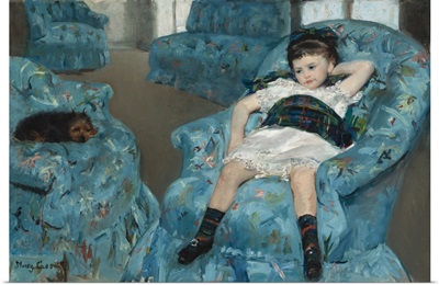Little Girl in a Blue Armchair, by Mary Cassatt, 1878