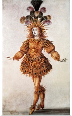 Louis XIV dressed up as the sun for a theatre performance at Versailles