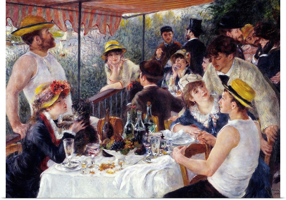 1647 , Pierre Auguste Renoir (1841-1919), French School. Luncheon of the Boating Party. 1880-1881. Oil on canvas.