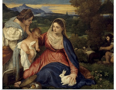Madonna and Child with St, Catherine, By Titian, Louvre Museum