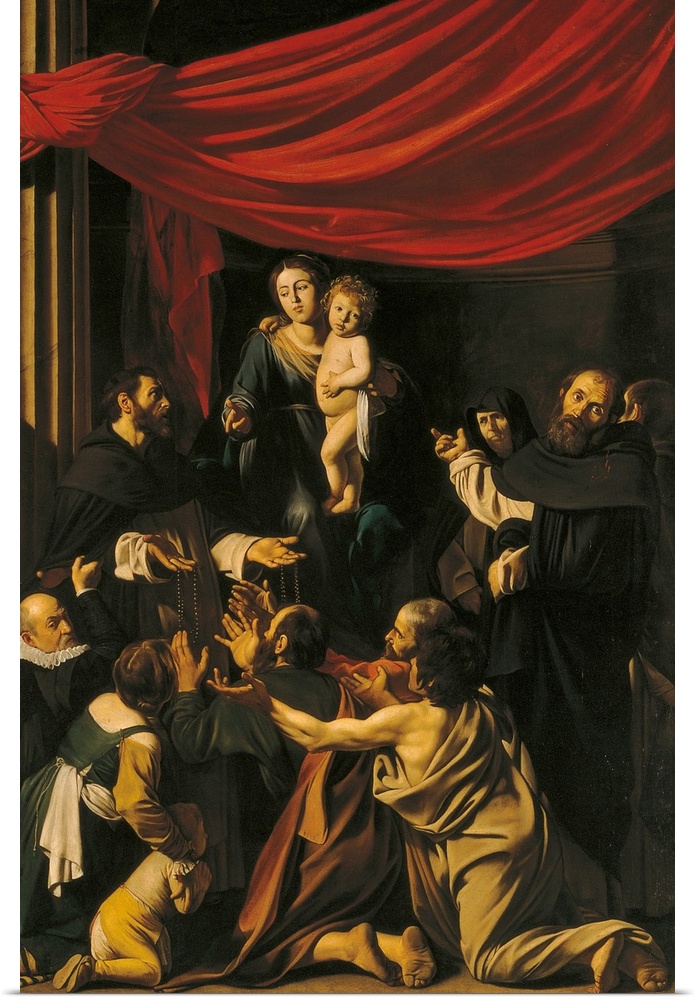 Madonna of the Rosary, by Michelangelo Merisi known as Caravaggio, 1606 - 1607, 17th Century, oil on canvas, cm 364,5 x 24...