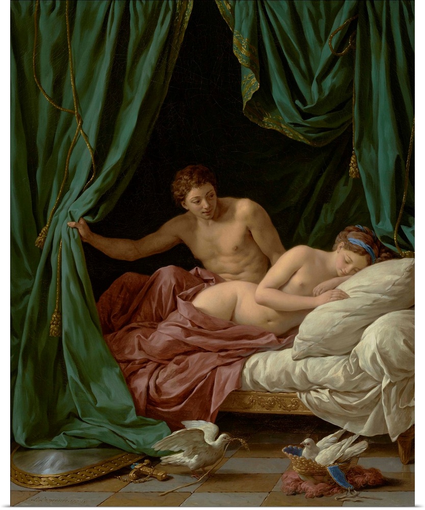 Mars and Venus, Allegory of Peace, by Louis Jean Francois Lagrenee, 1770, French painting, oil on canvas. Allegory of peac...