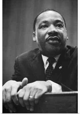 Martin Luther King at a press conference in Washington, DC on March 26, 1964