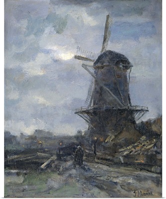 Mill at Moonlight. By Jacob Maris, c. 1899