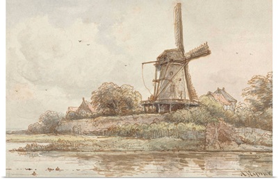 Mill on Ramparts, by Arnoldus Johannes Eymer, 1830-60