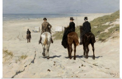 Morning Ride along the Beach, by Anton Mauve, 1876